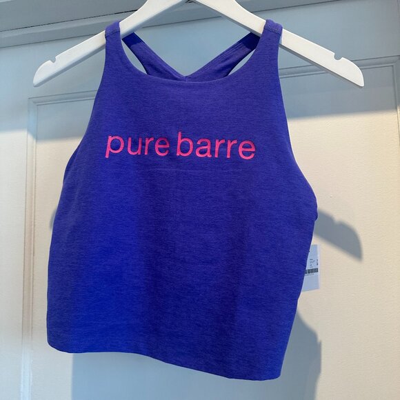 NWT Beyond Yoga Spacedye Racerback Cropped Tank with Pure Barre Logo - Picture 1 of 4